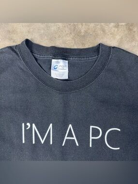 Vintage Microsoft Windows T-Shirt Size Large I'm A PC Internet Tech Y2K 2000s